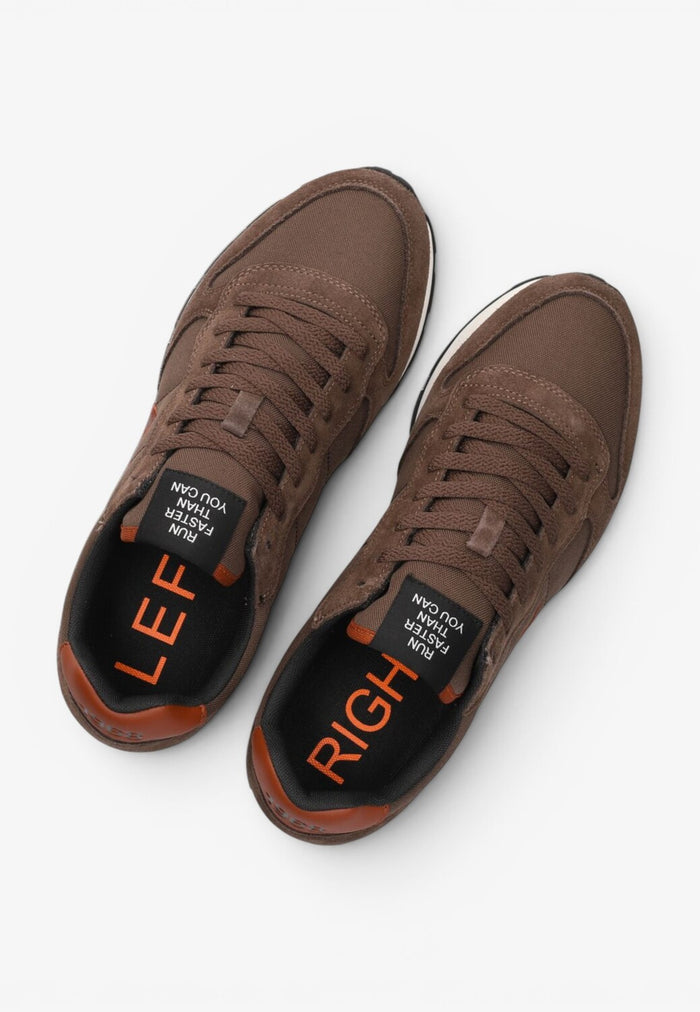 Heren veterschoenen-Bruin combi kleur