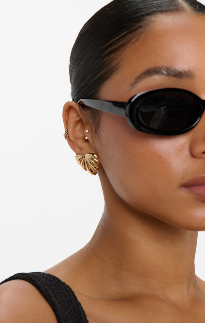 Sunset Palm Earrings ~ Gold