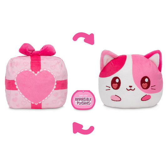 Valentine Present Cat 4" Reversible Plushie