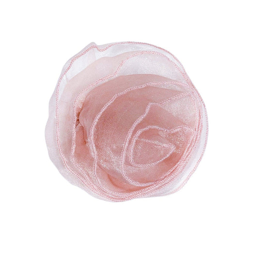 Vivian Dusty Pink Organza Flower Hair Clip - Petite Maison Kids